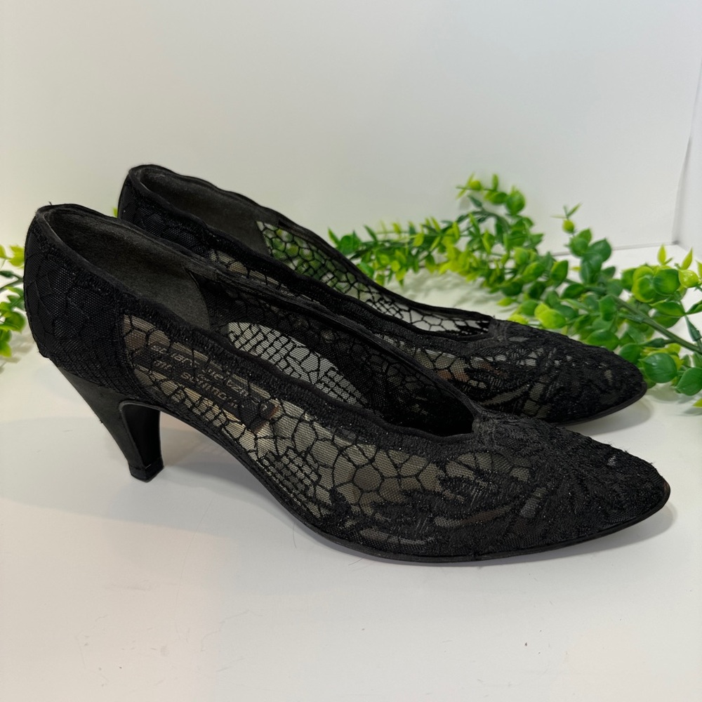 Stuart Weitzman for Mr. Seymour Sheer Delight Black Pumps Size 10 Narrow